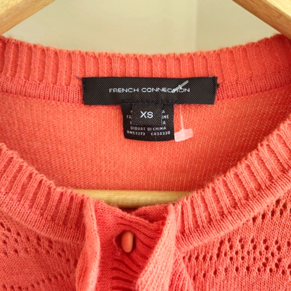 French Connection Pink Cardigan Sweater